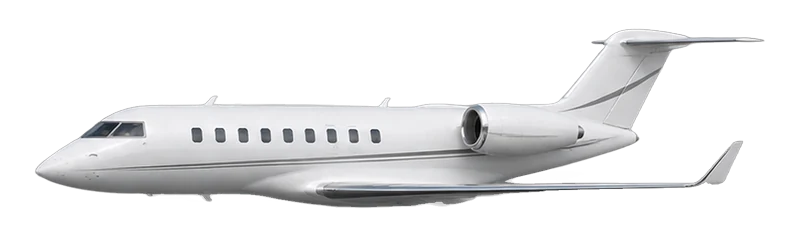 Super-midsize jet, side view