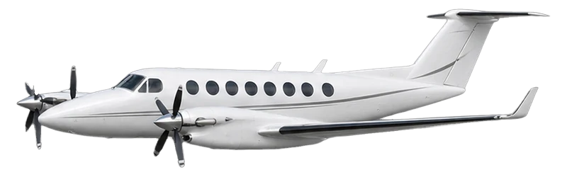 Turboprop aircraft, side view